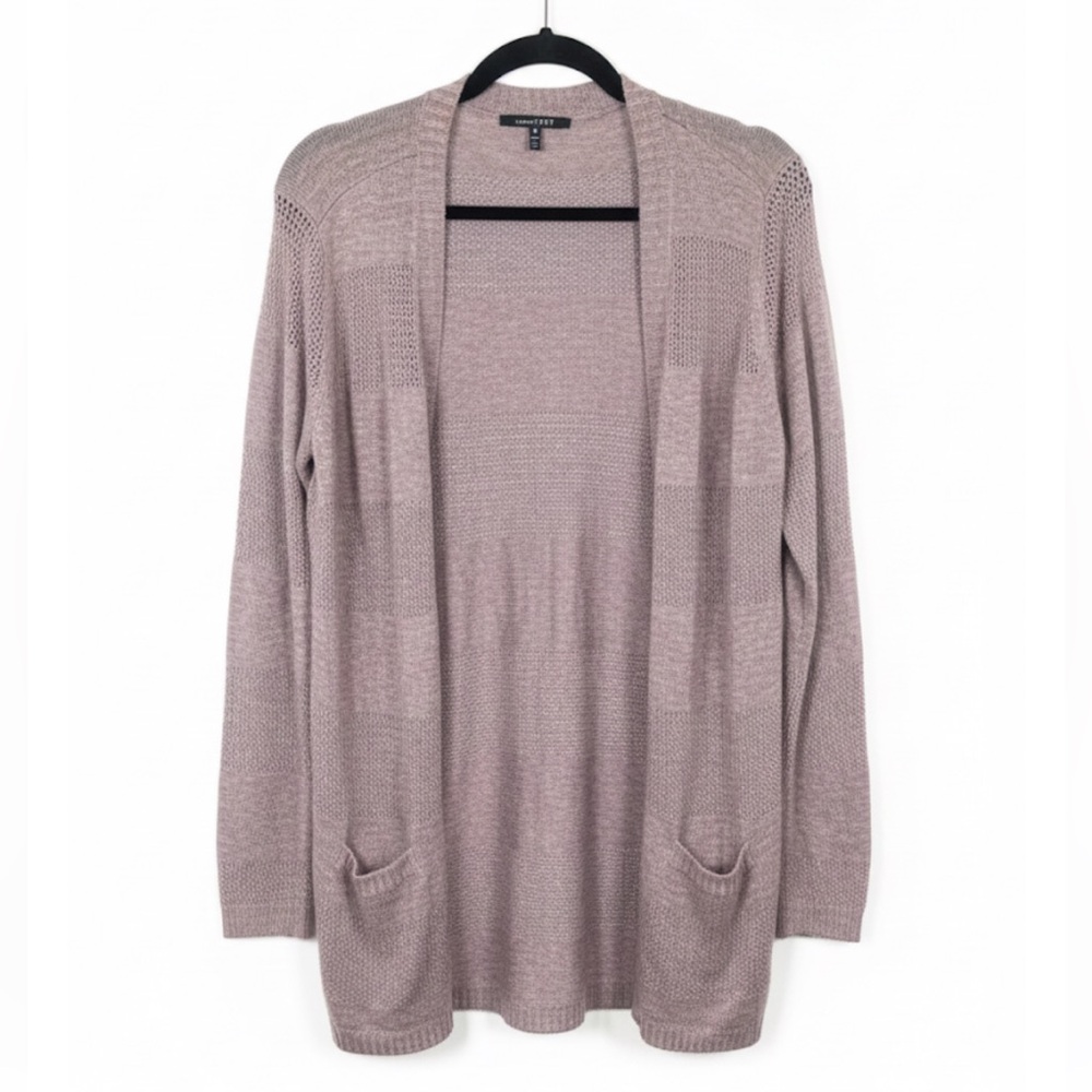 Lemon Tart Mauve Open-Front Sweater